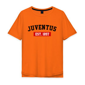 Мужская футболка хлопок Oversize с принтом FC Juventus Est. 1897 в Тюмени, 100% хлопок | свободный крой, круглый ворот, “спинка” длиннее передней части | fc juventus | juventus | ювентус
