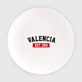 Тарелка с принтом FC Valencia Est. 1919 в Тюмени, фарфор | диаметр - 210 мм
диаметр для нанесения принта - 120 мм | Тематика изображения на принте: fc valencia | fc valencia est 1919 | valencia | валенсия | фк валенсия
