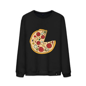 Мужской свитшот хлопок с принтом Пицца парная в Тюмени, 100% хлопок |  | pizza | влюбленным | для влюбленных | для двоих | для пар | парные | пицца