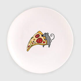 Тарелка с принтом Кусочек пиццы парная в Тюмени, фарфор | диаметр - 210 мм
диаметр для нанесения принта - 120 мм | pizza | влюбленным | для влюбленных | для двоих | для пар | мышонок | пара | парные | пицца