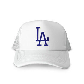 Кепка тракер с сеткой с принтом Los Angeles Dodgers logo в Тюмени, трикотажное полотно; задняя часть — сетка | длинный козырек, универсальный размер, пластиковая застежка | baseball | la | los angeles dodgers | бейсбол | лос анджелес доджерс | спорт