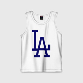 Детская майка хлопок с принтом Los Angeles Dodgers logo в Тюмени,  |  | baseball | la | los angeles dodgers | бейсбол | лос анджелес доджерс | спорт