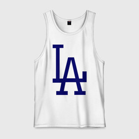 Мужская майка хлопок с принтом Los Angeles Dodgers logo в Тюмени, 100% хлопок |  | Тематика изображения на принте: baseball | la | los angeles dodgers | бейсбол | лос анджелес доджерс | спорт