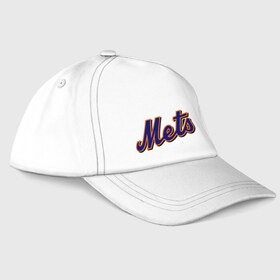 Бейсболка с принтом Mets в Тюмени, 100% хлопок | классический козырек, металлическая застежка-регулятор размера | baseball | mets | new york mets | бейсбол | нью йорк метс | спорт