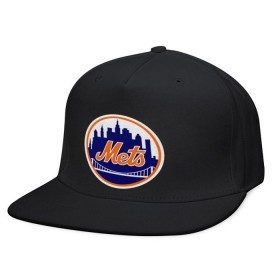 Кепка снепбек с прямым козырьком с принтом New York Mets в Тюмени, хлопок 100% |  | baseball | mets | new york mets | бейсбол | нью йорк метс | спорт
