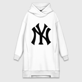 Платье-худи хлопок с принтом New York Yankees в Тюмени,  |  | baseball | new york yankees | бейсбол | нью йорк янкиз | спорт | янки