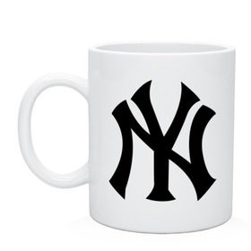 Кружка с принтом New York Yankees в Тюмени, керамика | объем — 330 мл, диаметр — 80 мм. Принт наносится на бока кружки, можно сделать два разных изображения | baseball | new york yankees | бейсбол | нью йорк янкиз | спорт | янки