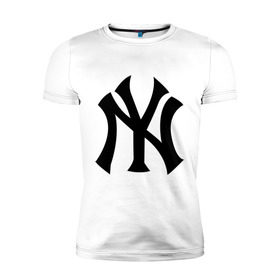 Мужская футболка премиум с принтом New York Yankees в Тюмени, 92% хлопок, 8% лайкра | приталенный силуэт, круглый вырез ворота, длина до линии бедра, короткий рукав | baseball | new york yankees | бейсбол | нью йорк янкиз | спорт | янки
