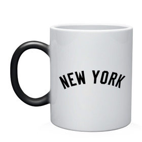 Кружка хамелеон с принтом New York Yankees logotype в Тюмени, керамика | меняет цвет при нагревании, емкость 330 мл | baseball | new york yankees | бейсбол | нью йорк янкиз | спорт | янки
