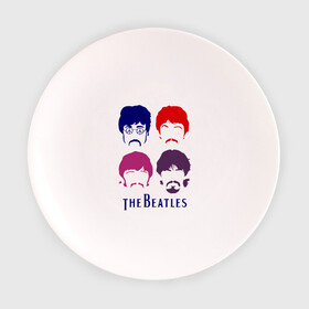 Тарелка 3D с принтом The Beatles faces в Тюмени, фарфор | диаметр - 210 мм
диаметр для нанесения принта - 120 мм | beatles | the beatles | the beatles faces | бителс