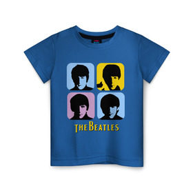 Детская футболка хлопок с принтом The Beatles pop art в Тюмени, 100% хлопок | круглый вырез горловины, полуприлегающий силуэт, длина до линии бедер | beatles | the beatles | the beatles pop art | бителс