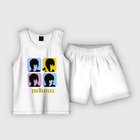 Детская пижама с шортами хлопок с принтом The Beatles pop art в Тюмени,  |  | beatles | the beatles | the beatles pop art | бителс