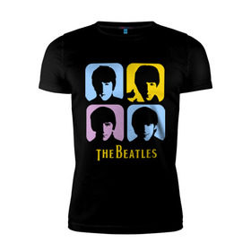 Мужская футболка премиум с принтом The Beatles pop art в Тюмени, 92% хлопок, 8% лайкра | приталенный силуэт, круглый вырез ворота, длина до линии бедра, короткий рукав | beatles | the beatles | the beatles pop art | бителс