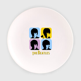 Тарелка 3D с принтом The Beatles pop art в Тюмени, фарфор | диаметр - 210 мм
диаметр для нанесения принта - 120 мм | beatles | the beatles | the beatles pop art | бителс