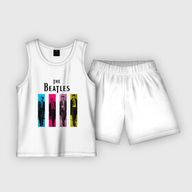 Детская пижама с шортами хлопок с принтом Walking Beatles в Тюмени,  |  | beatles | the beatles | walking beatles | бителс
