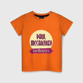 Детская футболка хлопок с принтом Paul McCartney The Beatles в Тюмени, 100% хлопок | круглый вырез горловины, полуприлегающий силуэт, длина до линии бедер | beatles | paul mccartney the beatles | the beatles | бителс