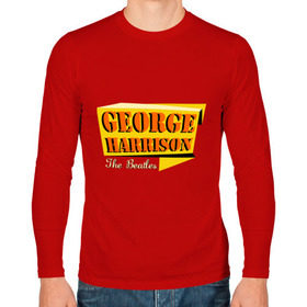 Мужской лонгслив хлопок с принтом George Harrison в Тюмени, 100% хлопок |  | beatles | george harrison | the beatles | бителс | джерш харисон