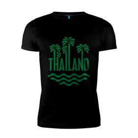 Мужская футболка премиум с принтом Тайланд в Тюмени, 92% хлопок, 8% лайкра | приталенный силуэт, круглый вырез ворота, длина до линии бедра, короткий рукав | tailand | тайланд