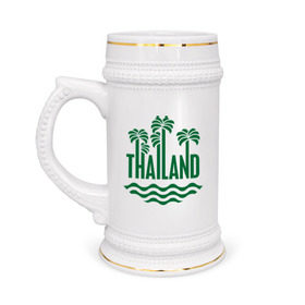 Кружка пивная с принтом Тайланд в Тюмени,  керамика (Материал выдерживает высокую температуру, стоит избегать резкого перепада температур) |  объем 630 мл | tailand | тайланд