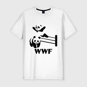 Мужская футболка премиум с принтом wwf Wrestling Challenge в Тюмени, 92% хлопок, 8% лайкра | приталенный силуэт, круглый вырез ворота, длина до линии бедра, короткий рукав | wrestling challenge | wwf | wwf wrestling challenge
