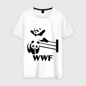 Мужская футболка хлопок с принтом wwf Wrestling Challenge в Тюмени, 100% хлопок | прямой крой, круглый вырез горловины, длина до линии бедер, слегка спущенное плечо. | wrestling challenge | wwf | wwf wrestling challenge