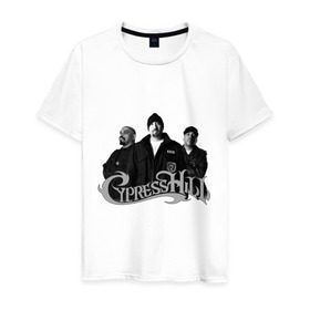 Мужская футболка хлопок с принтом Cypress Hill 2 в Тюмени, 100% хлопок | прямой крой, круглый вырез горловины, длина до линии бедер, слегка спущенное плечо. | cypress | cypress hill | old scool | rap | реп | сайпрес нилл