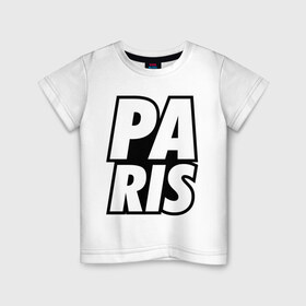 Детская футболка хлопок с принтом Paris Lines в Тюмени, 100% хлопок | круглый вырез горловины, полуприлегающий силуэт, длина до линии бедер | 