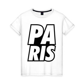 Женская футболка хлопок с принтом Paris Lines в Тюмени, 100% хлопок | прямой крой, круглый вырез горловины, длина до линии бедер, слегка спущенное плечо | Тематика изображения на принте: 