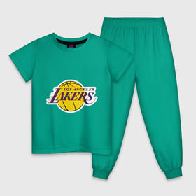Детская пижама хлопок с принтом LA Lakers в Тюмени, 100% хлопок |  брюки и футболка прямого кроя, без карманов, на брюках мягкая резинка на поясе и по низу штанин
 | basketball | lakers | media | nba | toplanding | баскетболл | лейкерс | лого баскетбольных клубов | лос анджелес | нба