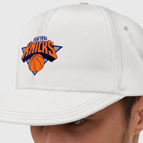 Кепка снепбек с прямым козырьком с принтом NY Knicks в Тюмени, хлопок 100% |  | basketball | nba | баскетболл | лого баскетбольных клубов | нба | нью йорк