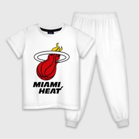 Детская пижама хлопок с принтом Miami Heat-logo в Тюмени, 100% хлопок |  брюки и футболка прямого кроя, без карманов, на брюках мягкая резинка на поясе и по низу штанин
 | Тематика изображения на принте: basketball | nba | баскетболл | лого баскетбольных клубов | майами | нба