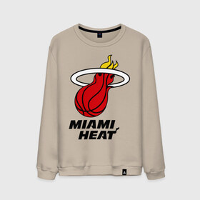 Мужской свитшот хлопок с принтом Miami Heat-logo в Тюмени, 100% хлопок |  | Тематика изображения на принте: basketball | nba | баскетболл | лого баскетбольных клубов | майами | нба