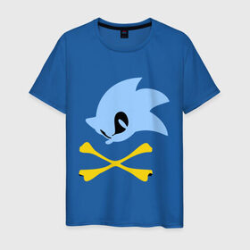 Мужская футболка хлопок с принтом Sonic sega в Тюмени, 100% хлопок | прямой крой, круглый вырез горловины, длина до линии бедер, слегка спущенное плечо. | Тематика изображения на принте: sonic | соник