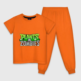 Детская пижама хлопок с принтом Plants vs zombies в Тюмени, 100% хлопок |  брюки и футболка прямого кроя, без карманов, на брюках мягкая резинка на поясе и по низу штанин
 | plants | zombies | игры