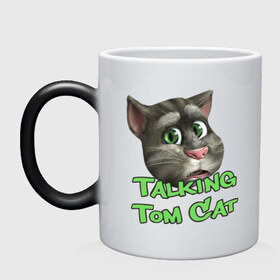 Кружка хамелеон с принтом Talking Tom Cat в Тюмени, керамика | меняет цвет при нагревании, емкость 330 мл | говорящий кот том | игровые приложения | игры
