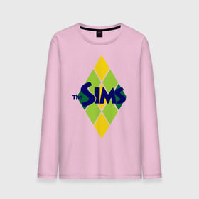 Мужской лонгслив хлопок с принтом The Sims rhombus в Тюмени, 100% хлопок |  | игры | компьютерные игры | симс | симы