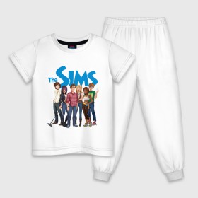 Детская пижама хлопок с принтом The Sims heroes в Тюмени, 100% хлопок |  брюки и футболка прямого кроя, без карманов, на брюках мягкая резинка на поясе и по низу штанин
 | игры | компьютерные игры | симс | симы