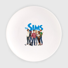 Тарелка с принтом The Sims heroes в Тюмени, фарфор | диаметр - 210 мм
диаметр для нанесения принта - 120 мм | игры | компьютерные игры | симс | симы