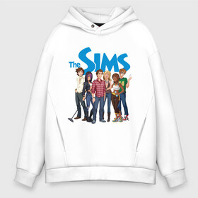 Мужское худи Oversize хлопок с принтом The Sims heroes в Тюмени, френч-терри — 70% хлопок, 30% полиэстер. Мягкий теплый начес внутри —100% хлопок | боковые карманы, эластичные манжеты и нижняя кромка, капюшон на магнитной кнопке | Тематика изображения на принте: игры | компьютерные игры | симс | симы