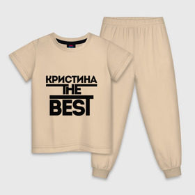 Детская пижама хлопок с принтом Кристина the best в Тюмени, 100% хлопок |  брюки и футболка прямого кроя, без карманов, на брюках мягкая резинка на поясе и по низу штанин
 | женское имя | имена | лучшая