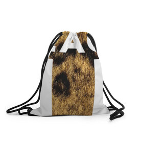 Рюкзак-мешок 3D с принтом Peace leopard в Тюмени, 100% полиэстер | плотность ткани — 200 г/м2, размер — 35 х 45 см; лямки — толстые шнурки, застежка на шнуровке, без карманов и подкладки | 