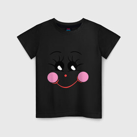 Детская футболка хлопок с принтом Клоунская рожица в Тюмени, 100% хлопок | круглый вырез горловины, полуприлегающий силуэт, длина до линии бедер | 
