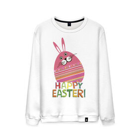 Мужской свитшот хлопок с принтом Easter rabbit в Тюмени, 100% хлопок |  | happy easter | кролик | пасха | пасхальное яйцо | пасхальный кролик | счастливой пасхи