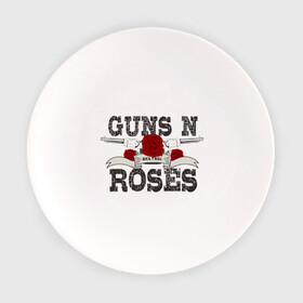 Тарелка с принтом Guns n roses black в Тюмени, фарфор | диаметр - 210 мм
диаметр для нанесения принта - 120 мм | Тематика изображения на принте: guns and roses | rock | ганс н роуз | музыка | рок