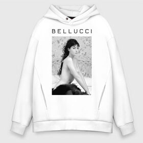 Мужское худи Oversize хлопок с принтом Bellucci romantic в Тюмени, френч-терри — 70% хлопок, 30% полиэстер. Мягкий теплый начес внутри —100% хлопок | боковые карманы, эластичные манжеты и нижняя кромка, капюшон на магнитной кнопке | bellucci | monica belucci | беллуччи | беллуччи на кровати | моника беллуччи | обнаженная belucci