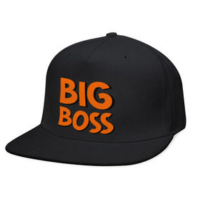 Кепка снепбек с прямым козырьком с принтом Big Boss в Тюмени, хлопок 100% |  | big | big boss | boss | большой | большой босс | босс
