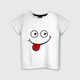 Детская футболка хлопок с принтом Wow Face в Тюмени, 100% хлопок | круглый вырез горловины, полуприлегающий силуэт, длина до линии бедер | smile | мордочка | рожица | смайл
