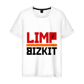 Мужская футболка хлопок с принтом Limp Bizkit (2) в Тюмени, 100% хлопок | прямой крой, круглый вырез горловины, длина до линии бедер, слегка спущенное плечо. | rock | лимп бизкит | рок группа | рок музыка