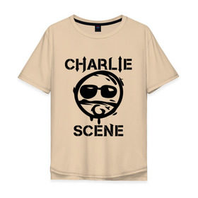 Мужская футболка хлопок Oversize с принтом Charlie Scene (HU) в Тюмени, 100% хлопок | свободный крой, круглый ворот, “спинка” длиннее передней части | charlie | charlie scene | scene | панк | рок | чарли шин