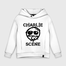 Детское худи Oversize хлопок с принтом Charlie Scene (HU) в Тюмени, френч-терри — 70% хлопок, 30% полиэстер. Мягкий теплый начес внутри —100% хлопок | боковые карманы, эластичные манжеты и нижняя кромка, капюшон на магнитной кнопке | charlie | charlie scene | scene | панк | рок | чарли шин